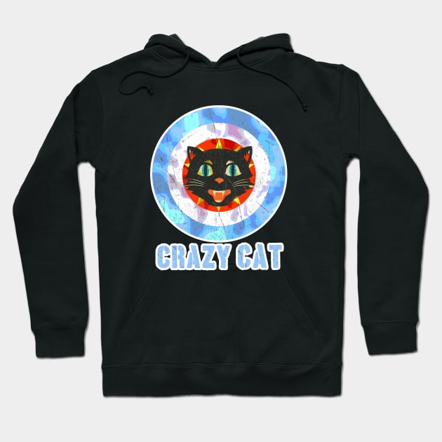 CRAZY CAT Hoodie by Off the Page